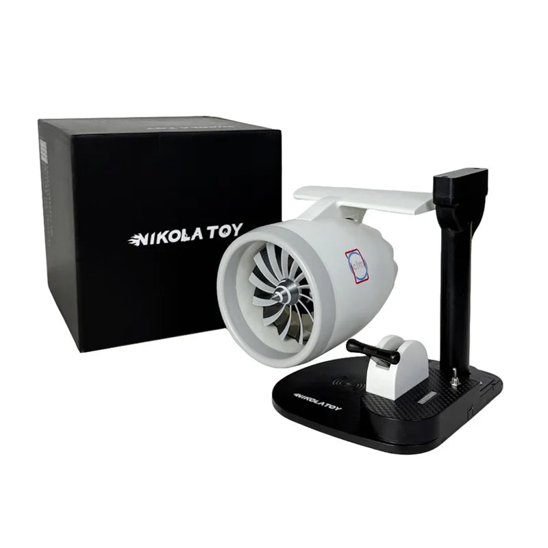 Jet Engine Fan Aircraft Turbofan Turbojet Model Kit 3D Printing Engine Toy with Humidifier Phone Wireless Charging Function