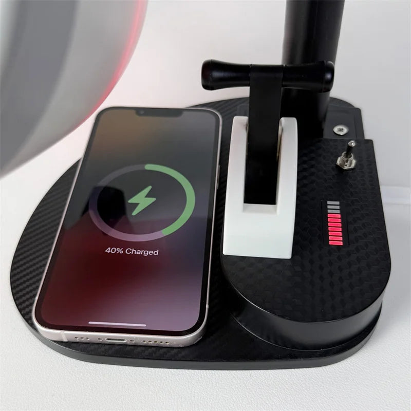 Jet Engine Fan Aircraft Turbofan Turbojet Model Kit 3D Printing Engine Toy with Humidifier Phone Wireless Charging Function