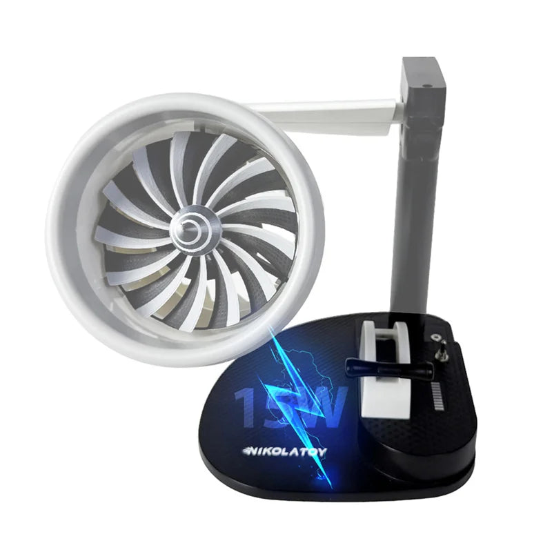 Jet Engine Fan Aircraft Turbofan Turbojet Model Kit 3D Printing Engine Toy with Humidifier Phone Wireless Charging Function